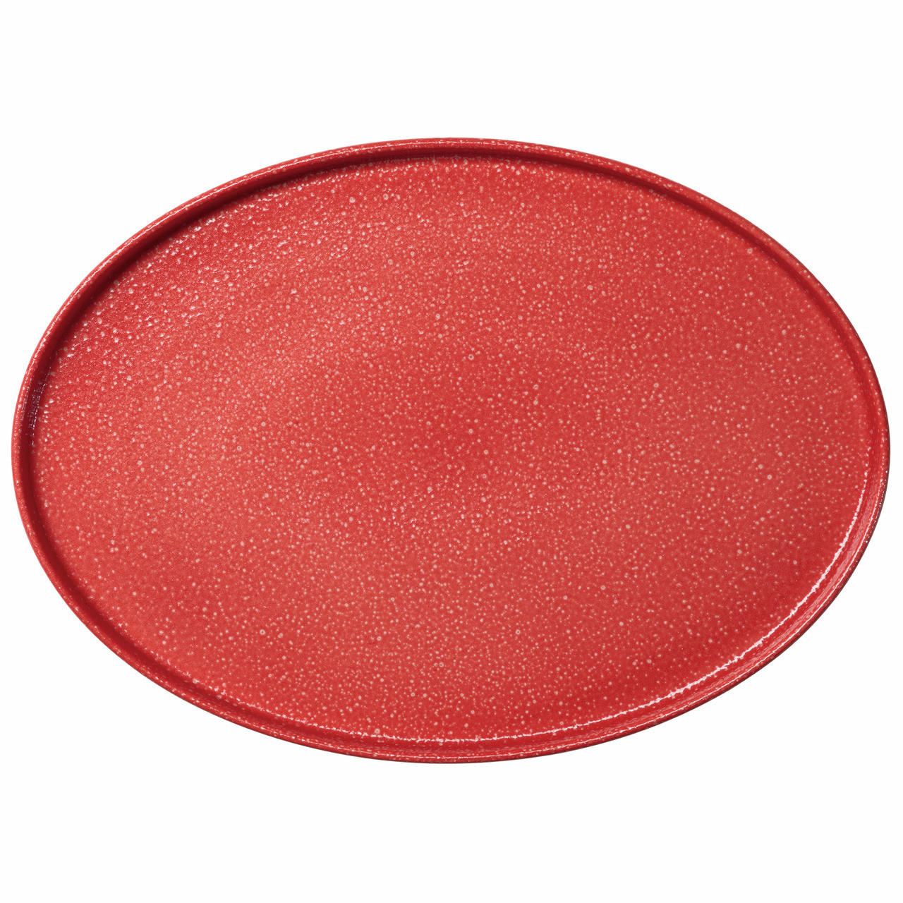 Good Mood, Teller flach oval 366 x 260 mm intense red